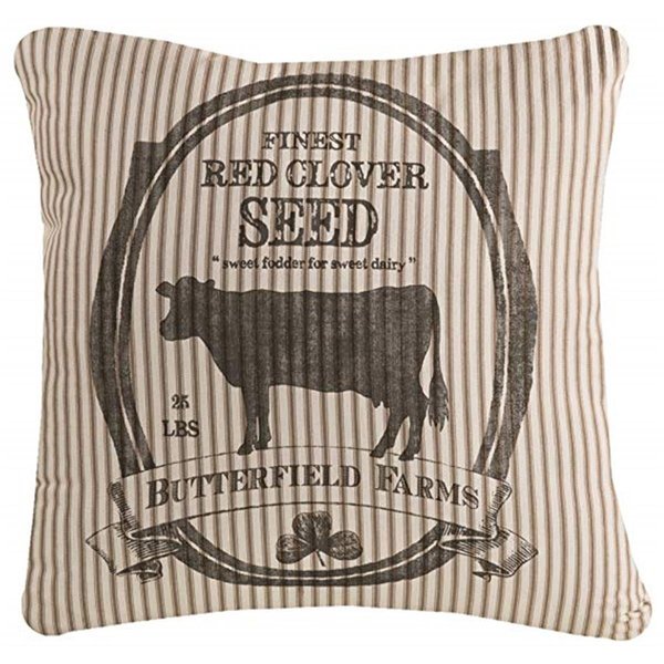 Heritage Lace 22 x 22 in. Farmhouse Butterfield Farms Pillow, Tan HE137022